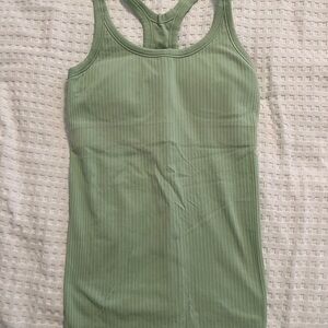 Lululemon Green Ribbed Tank Top
